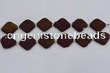 CDQ663 8 inches 25*25mm diamond druzy quartz beads wholesale