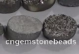 CDQ711 8 inches 13*18mm oval druzy quartz beads wholesale