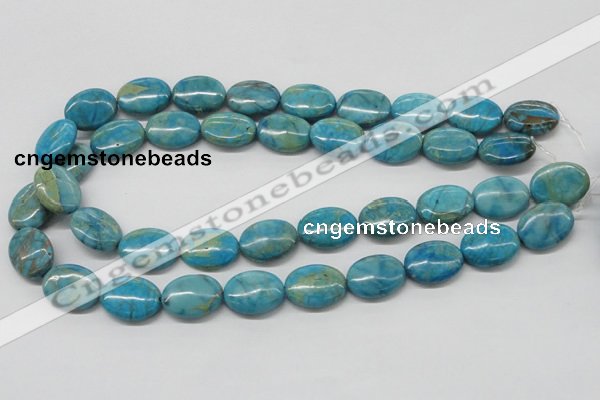 CDS04 16 inches 15*20mm oval dyed serpentine jasper beads wholesale