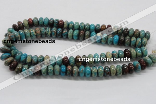 CDS09 16 inches 7*14mm rondelle dyed serpentine jasper beads wholesale