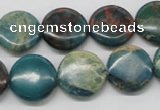 CDS12 16 inches 16mm flat round dyed serpentine jasper beads wholesale