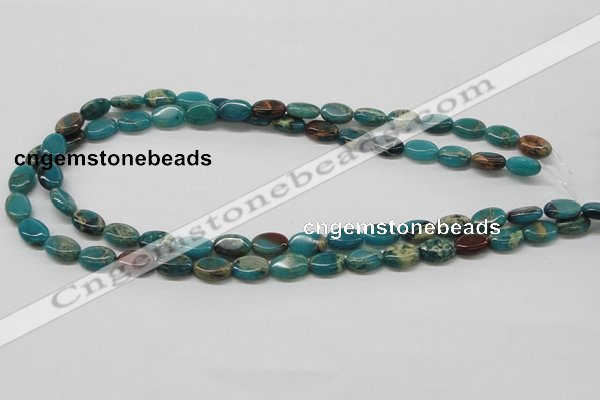 CDS16 16 inches 8*12mm oval dyed serpentine jasper beads wholesale
