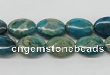 CDS17 16 inches 10*14mm oval dyed serpentine jasper beads wholesale