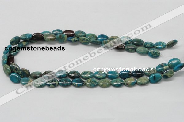 CDS17 16 inches 10*14mm oval dyed serpentine jasper beads wholesale