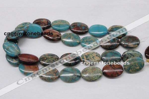 CDS18 16 inches 22*30mm oval dyed serpentine jasper beads wholesale