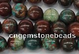 CDS188 15.5 inches 12mm round dyed serpentine jasper beads