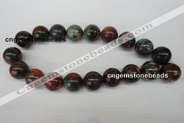 CDS192 15.5 inches 20mm round dyed serpentine jasper beads