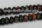 CDS196 15.5 inches 6*10mm rondelle dyed serpentine jasper beads