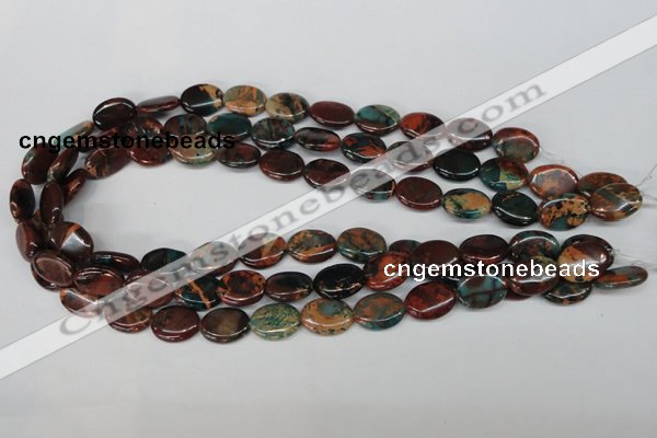 CDS207 15.5 inches 12*16mm oval dyed serpentine jasper beads