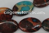 CDS210 15.5 inches 18*25mm oval dyed serpentine jasper beads