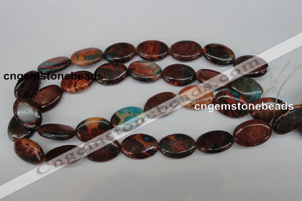 CDS210 15.5 inches 18*25mm oval dyed serpentine jasper beads