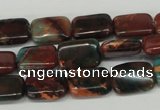 CDS214 15.5 inches 10*14mm rectangle dyed serpentine jasper beads