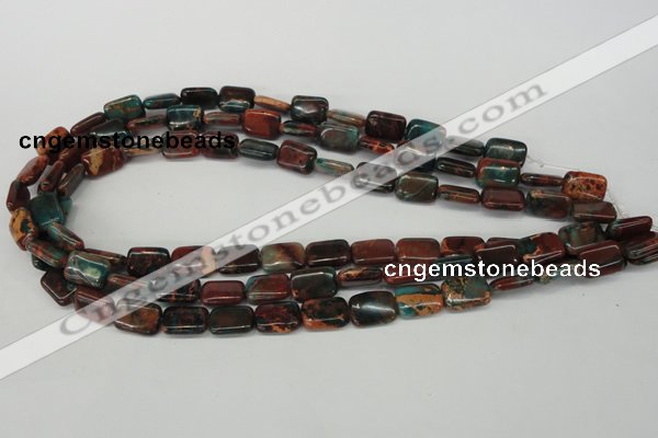 CDS214 15.5 inches 10*14mm rectangle dyed serpentine jasper beads