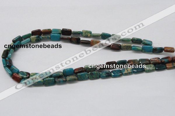 CDS22 16 inches 8*12mm rectangle dyed serpentine jasper beads wholesale