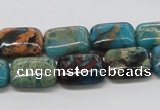 CDS23 16 inches 12*16mm rectangle dyed serpentine jasper beads wholesale