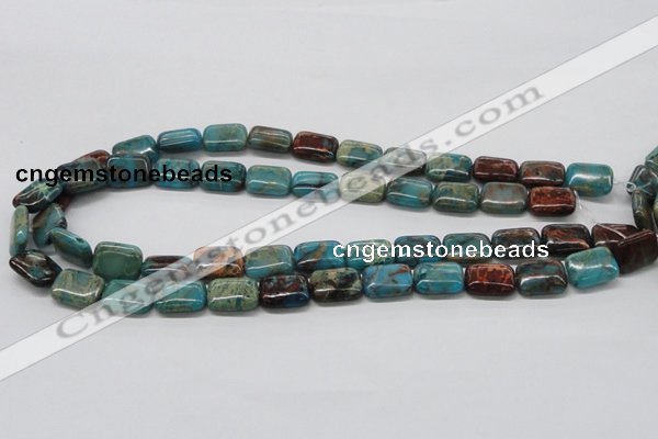 CDS23 16 inches 12*16mm rectangle dyed serpentine jasper beads wholesale