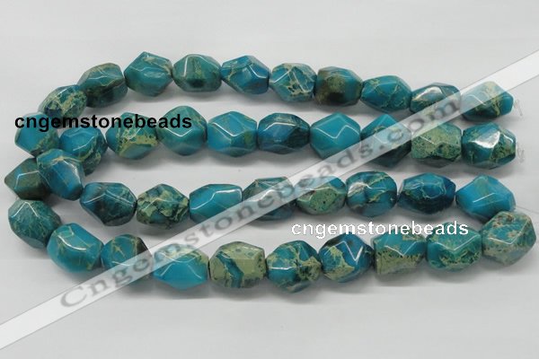 CDS24 16 inches 15*20mm nuggets dyed serpentine jasper beads wholesale