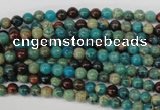 CDS25 15.5 inches 4mm round dyed serpentine jasper beads