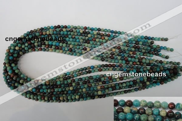 CDS25 15.5 inches 4mm round dyed serpentine jasper beads