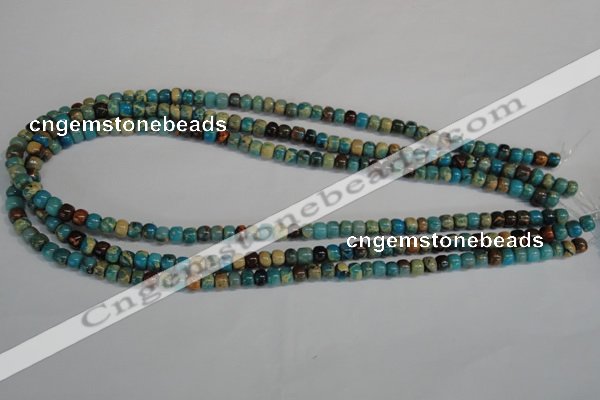 CDS252 15.5 inches 4*6mm rondelle dyed serpentine jasper beads