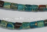 CDS254 15.5 inches 8*8mm tube dyed serpentine jasper beads