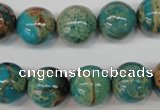 CDS26 15.5 inches 14mm round dyed serpentine jasper beads