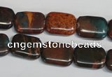 CDS265 15.5 inches 12*16mm rectangle dyed serpentine jasper beads