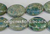 CDS274 15.5 inches 15*20mm oval dyed serpentine jasper beads