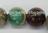 CDS28 15.5 inches 20mm round dyed serpentine jasper beads