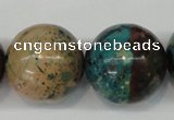 CDS29 15.5 inches 24mm round dyed serpentine jasper beads