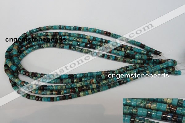 CDS31 15.5 inches 3*5mm heishi dyed serpentine jasper beads