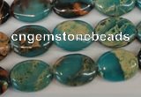 CDS35 15.5 inches 12*16mm oval dyed serpentine jasper beads