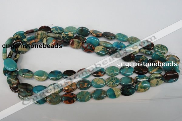 CDS35 15.5 inches 12*16mm oval dyed serpentine jasper beads