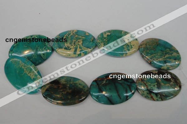 CDS37 15.5 inches 35*50mm oval dyed serpentine jasper beads