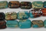 CDS40 15.5 inches 10*14mm rectangle dyed serpentine jasper beads