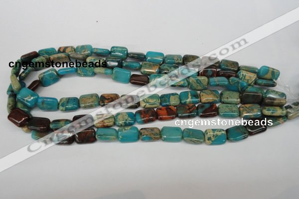 CDS40 15.5 inches 10*14mm rectangle dyed serpentine jasper beads