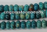 CDS45 15.5 inches 6*10mm rondelle dyed serpentine jasper beads