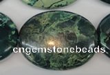 CDS51 15.5 inches 30*40mm oval dyed serpentine jasper beads