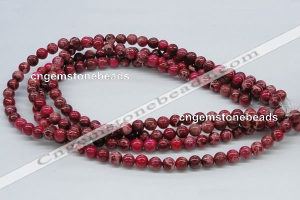 CDT03 15.5 inches 8mm round dyed aqua terra jasper beads