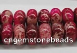 CDT08 15.5 inches 10*16mm rondelle dyed aqua terra jasper beads