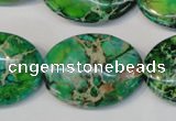 CDT186 15.5 inches 22*30mm oval dyed aqua terra jasper beads