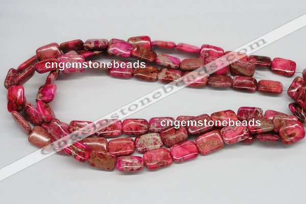 CDT21 15.5 inches 13*18mm rectangle dyed aqua terra jasper beads