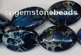 CDT236 15.5 inches 18*25mm oval dyed aqua terra jasper beads