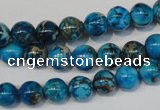 CDT266 15.5 inches 8mm round dyed aqua terra jasper beads