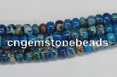 CDT274 15.5 inches 4*6mm rondelle dyed aqua terra jasper beads