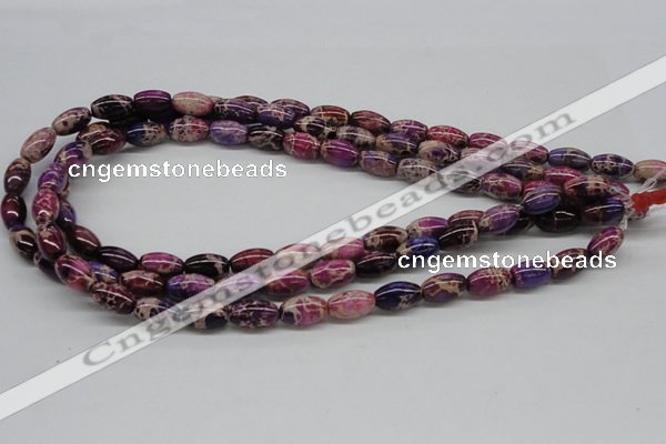 CDT30 15.5 inches 8*12mm rice dyed aqua terra jasper beads