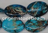 CDT317 15.5 inches 18*25mm oval dyed aqua terra jasper beads