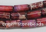 CDT34 15.5 inches 8*16mm column dyed aqua terra jasper beads