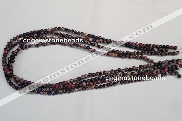 CDT360 15.5 inches 4mm round dyed aqua terra jasper beads