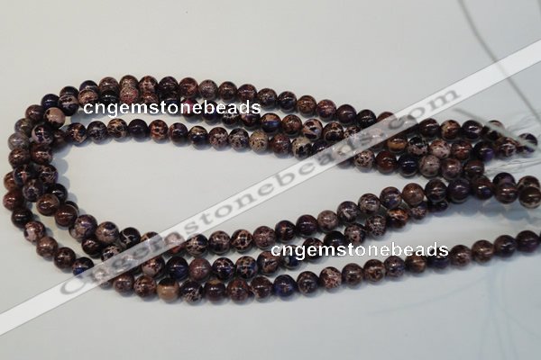 CDT362 15.5 inches 8mm round dyed aqua terra jasper beads